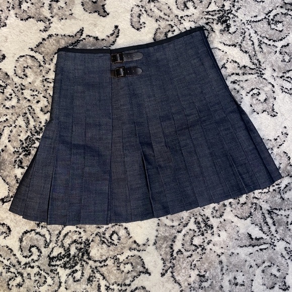 Skirts Topshop Jw Anderson Denim Pleated Skirt Poshmark